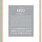 Kalli | Name Art Print