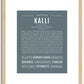 Kalli | Name Art Print