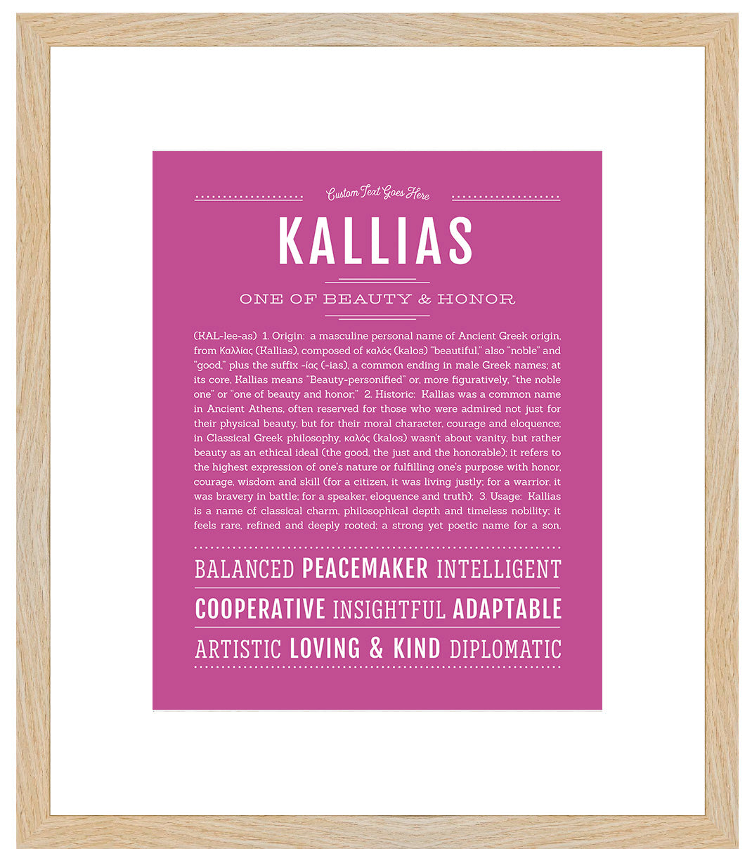 Frame Options | Dark Pink | Maple Frame, Matted
