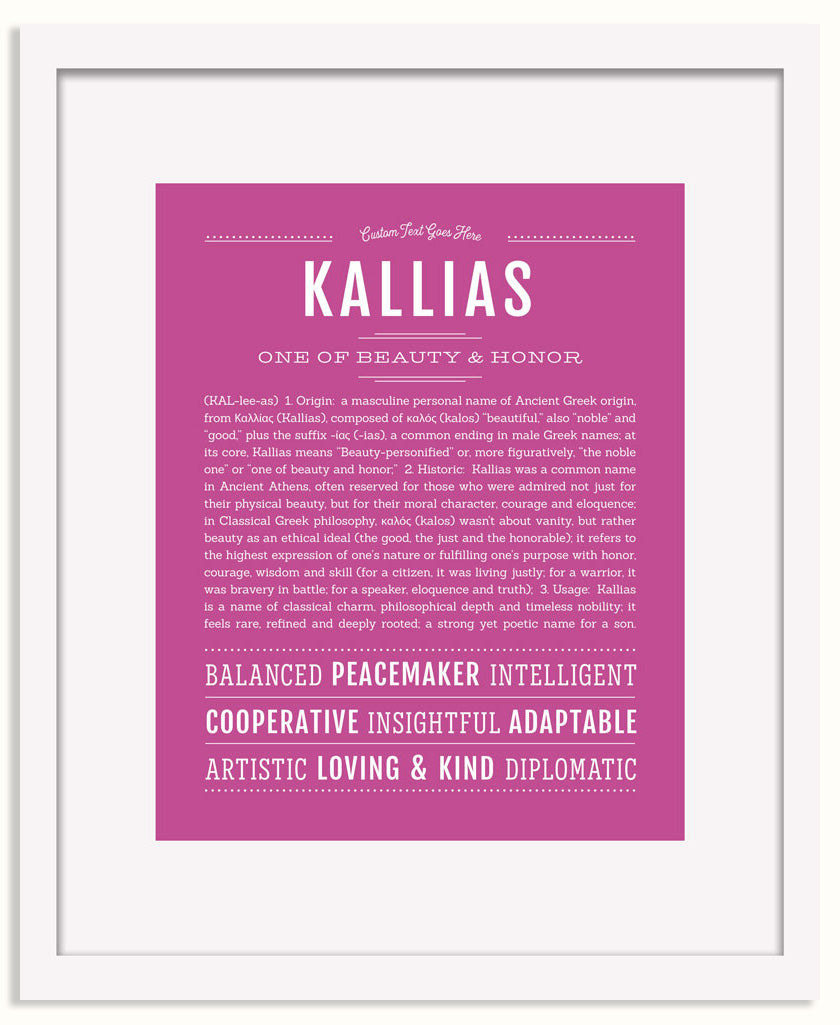 Frame Options | Dark Pink | White Frame, Matted