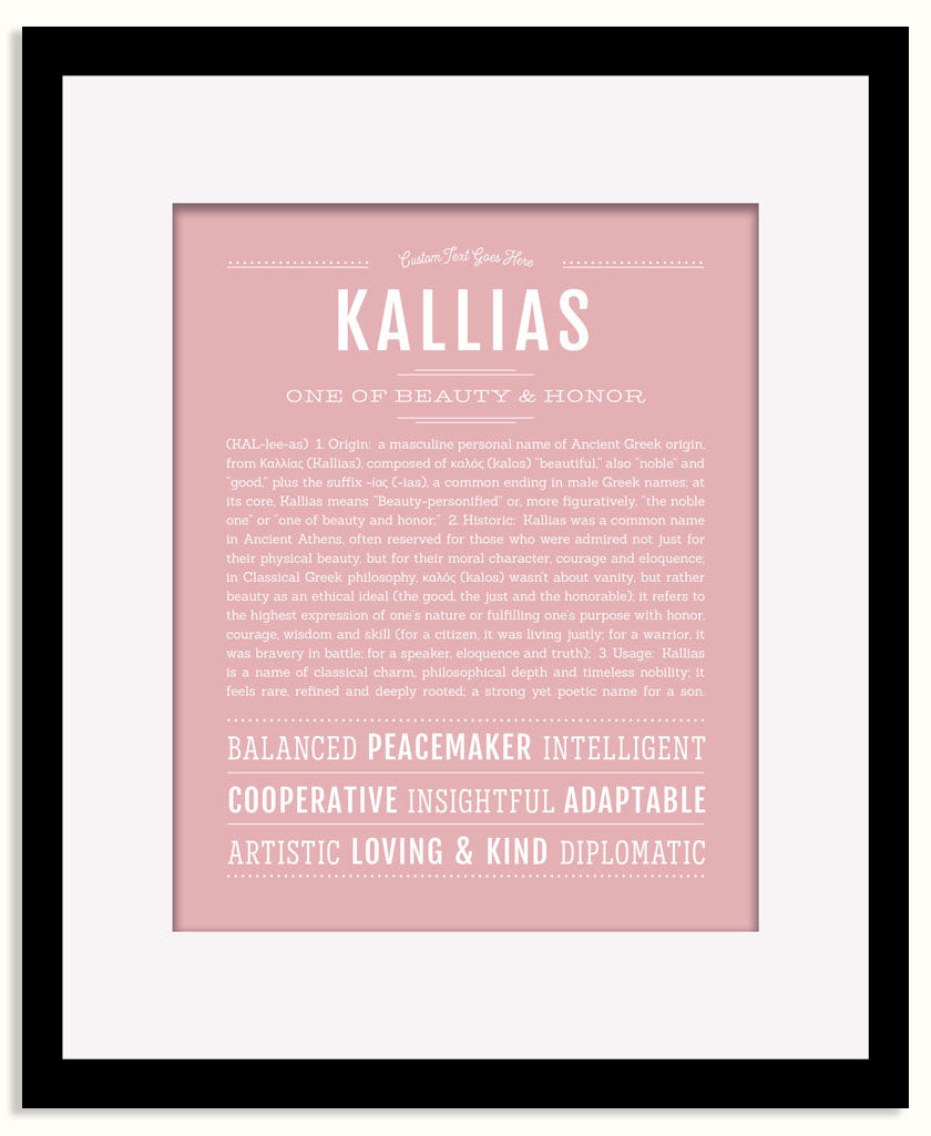 Frame Options | Dusty Rose | Black Frame, Matted