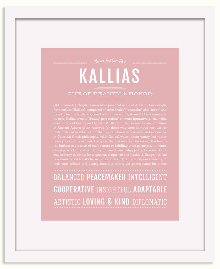 Frame Options | Dusty Rose | White Frame, Matted