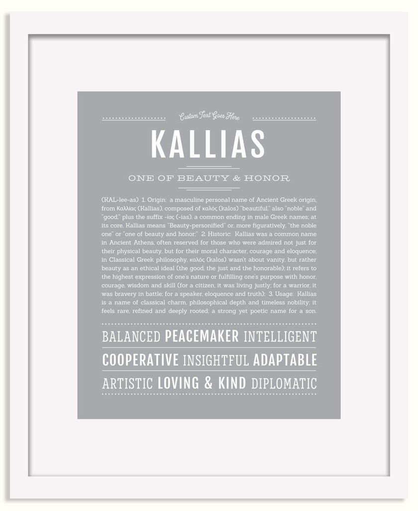 Frame Options | Light Gray | White Frame, Matted