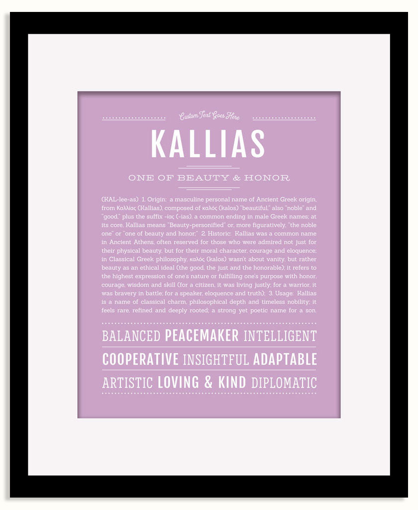 Frame Options | Lilac | Black Frame, Matted