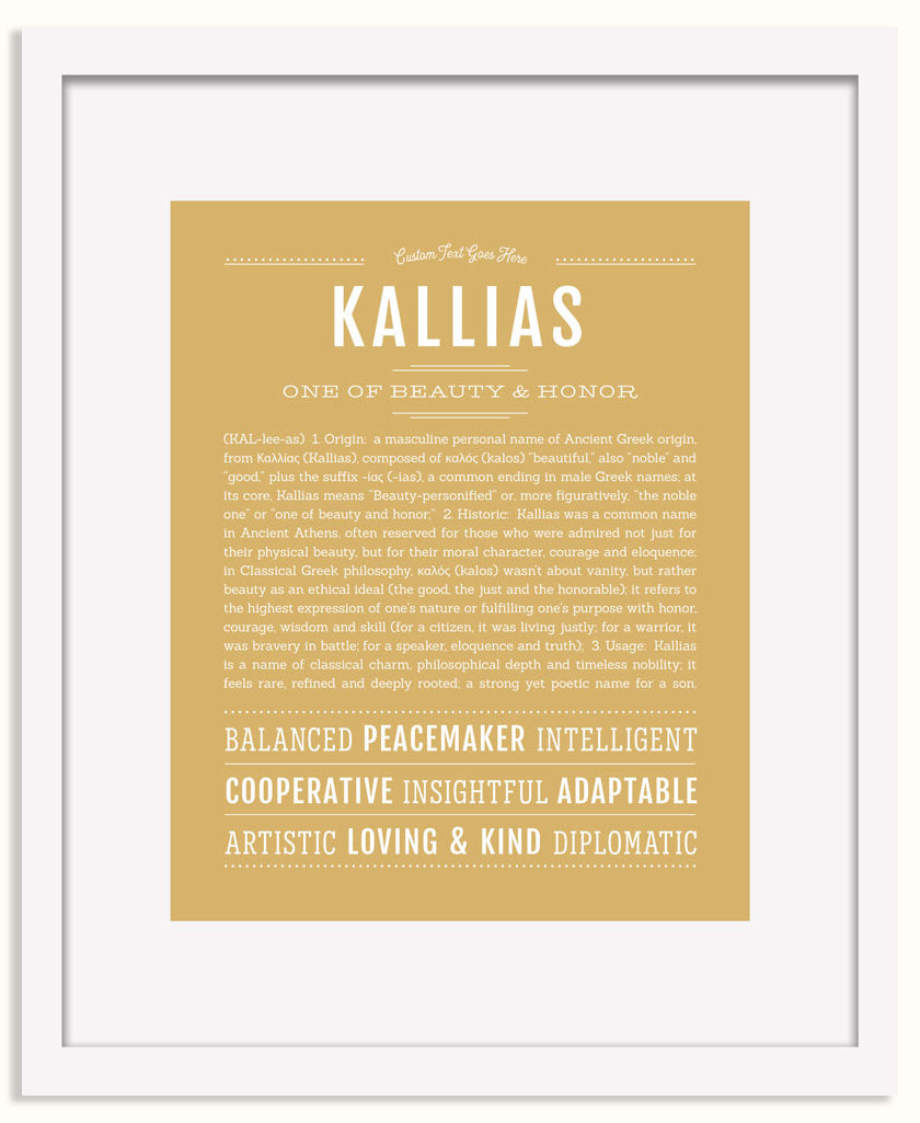 Frame Options | Matte Gold | White Frame, Matted