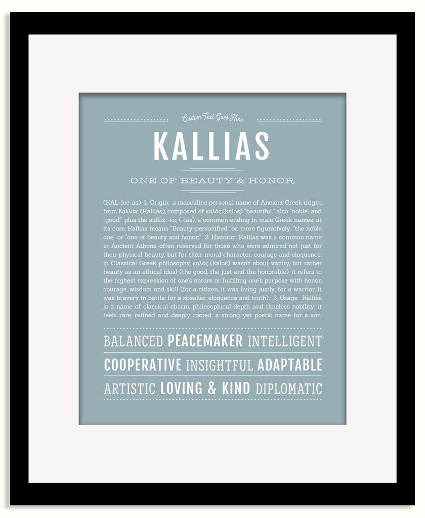 Frame Options | Powder Blue | Black Frame, Matted