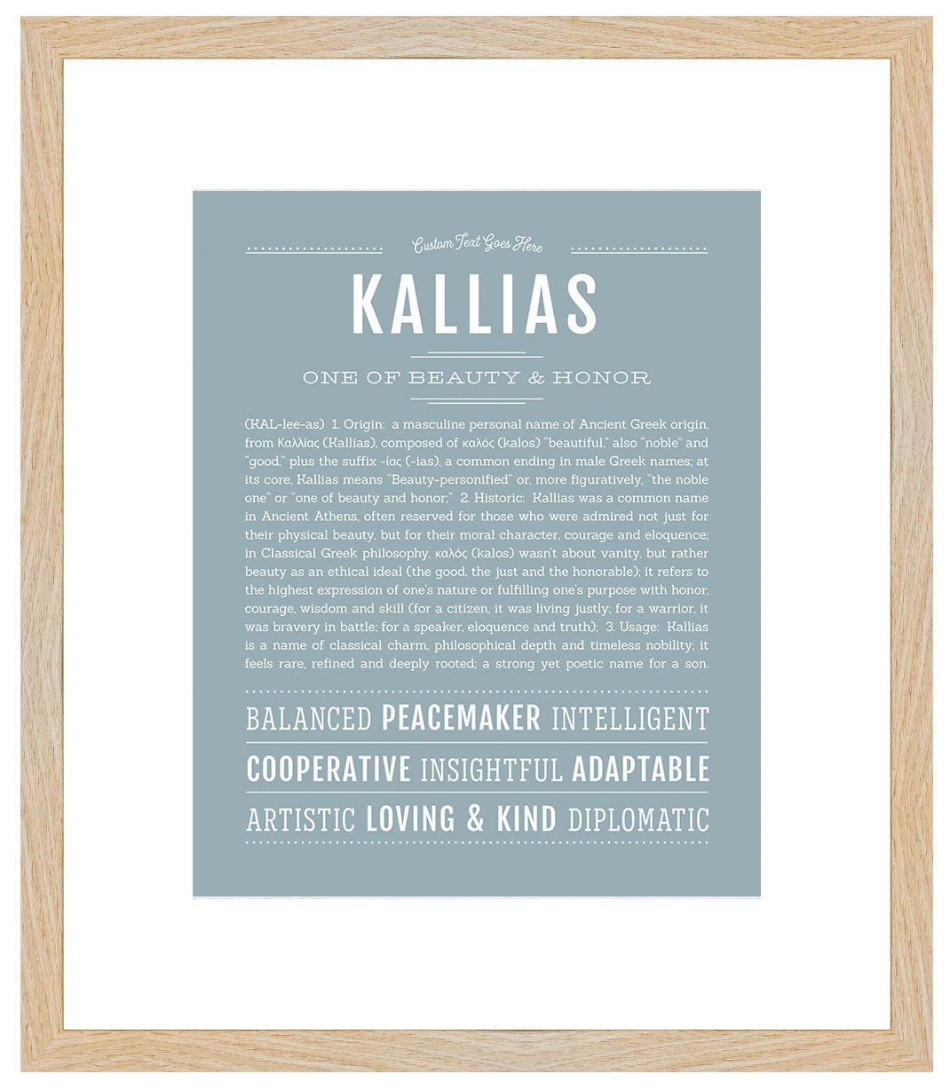 Frame Options | Powder Blue | Maple Frame, Matted
