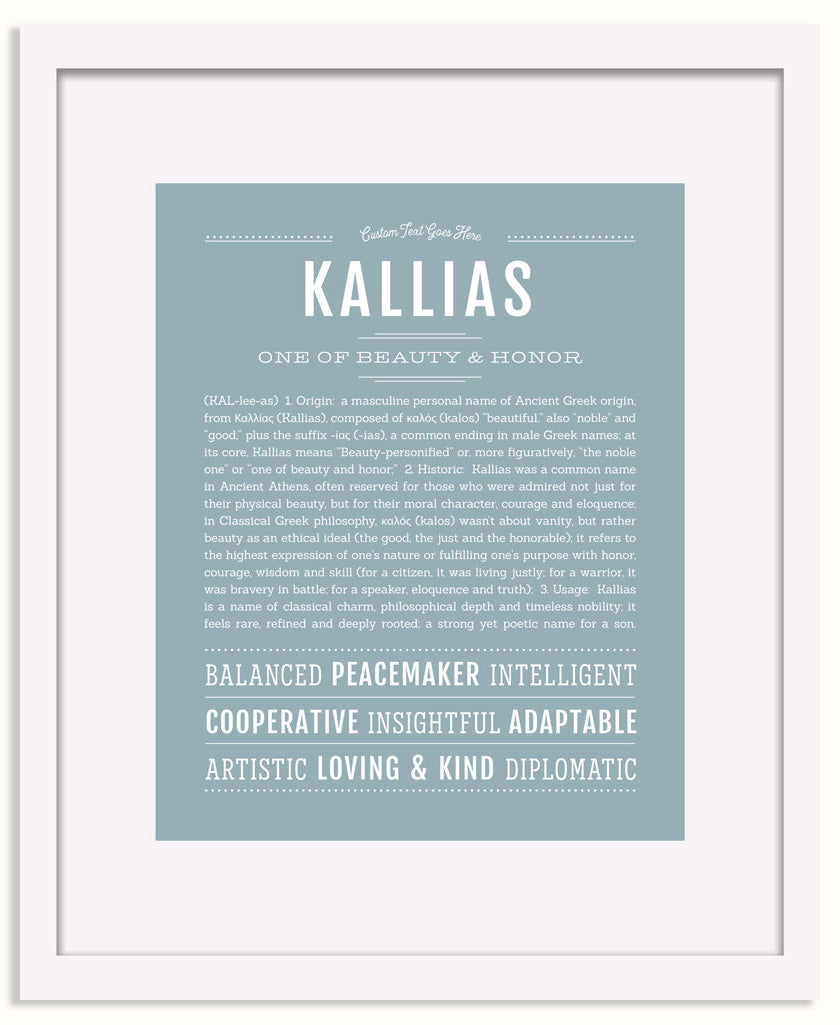 Frame Options | Powder Blue | White Frame, Matted