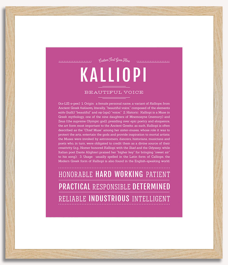 Kalliopi | Name Art Print