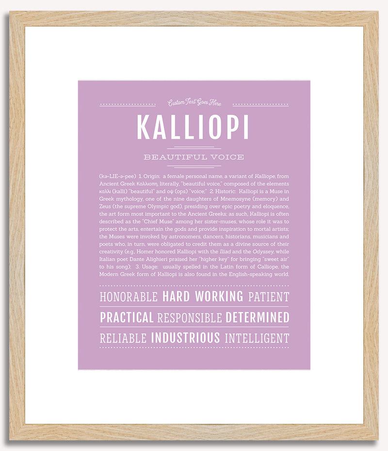 Kalliopi | Name Art Print