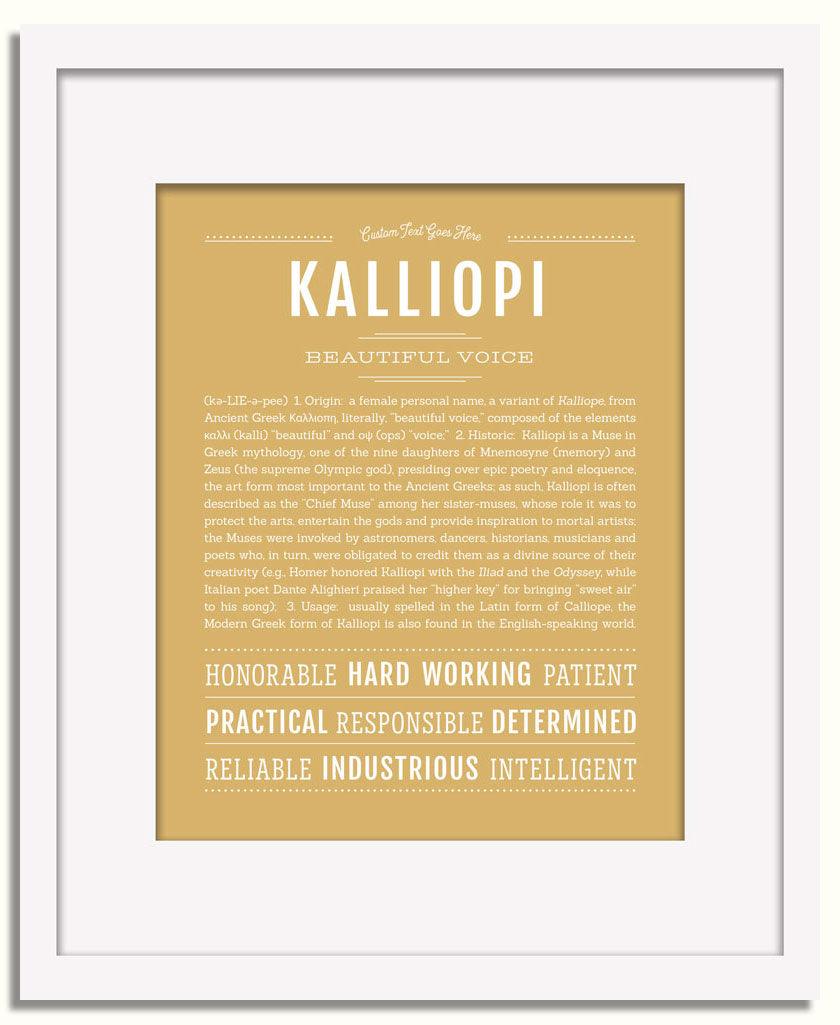 Frame Options | Matte Gold | White Frame, Matted