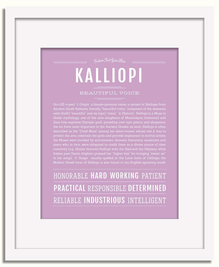 Frame Options | Lilac | White Frame, Matted