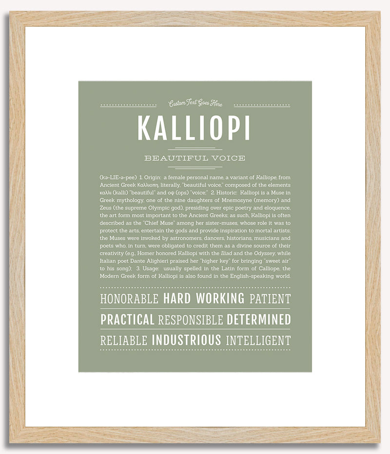 Kalliopi | Name Art Print