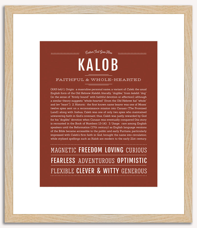 Kalob | Name Art Print