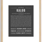 Kalob | Name Art Print