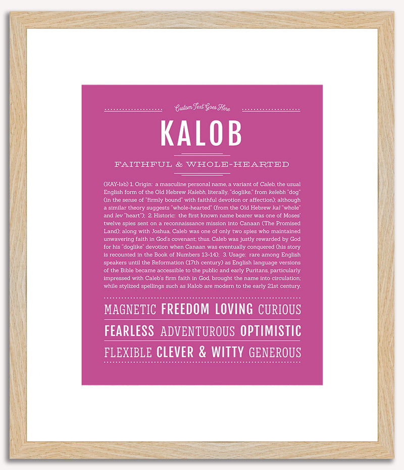 Kalob | Name Art Print