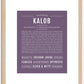 Kalob | Name Art Print