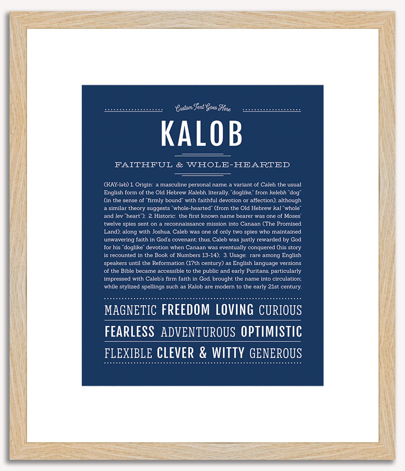 Kalob | Name Art Print