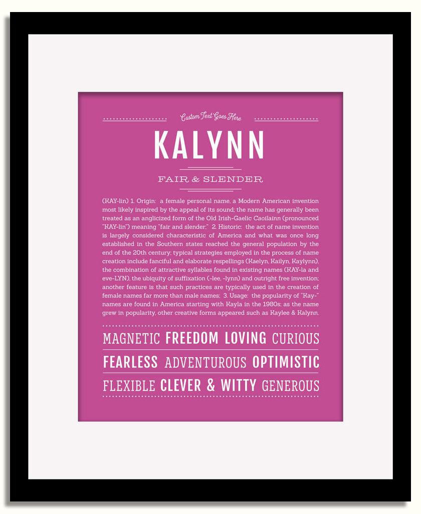 Frame Options | Dark Pink | Black Frame, Matted