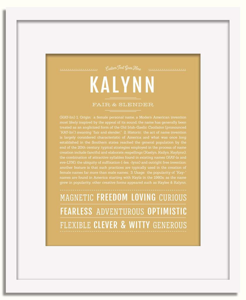 Frame Options | Matte Gold | White Frame, Matted