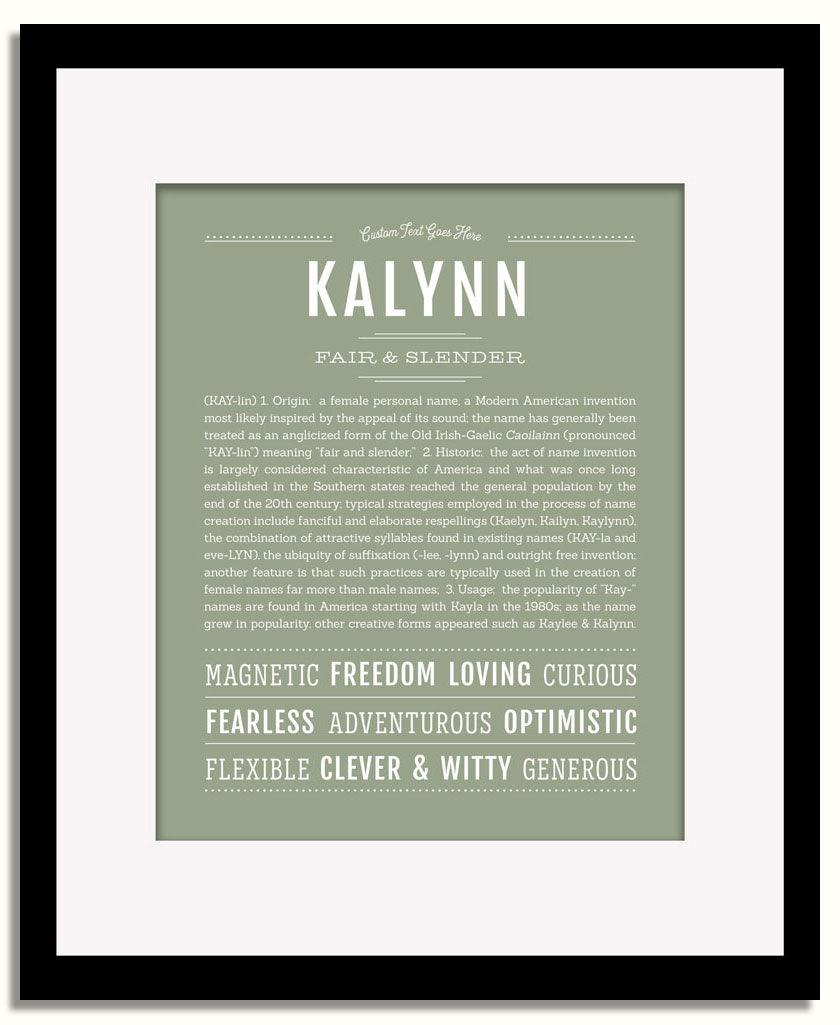 Frame Options | Sage | Black Frame, Matted