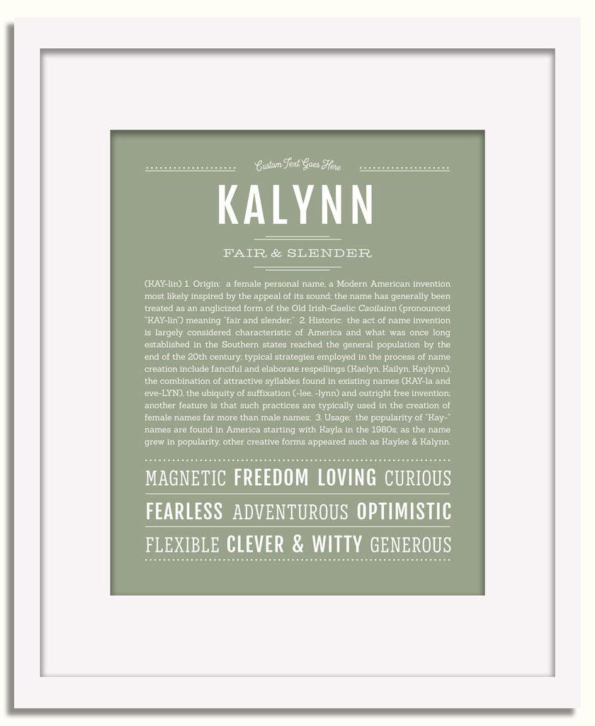 Frame Options | Sage | White Frame, Matted