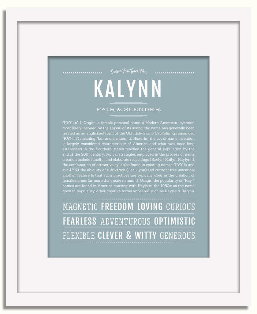 Frame Options | Powder Blue | White Frame, Matted