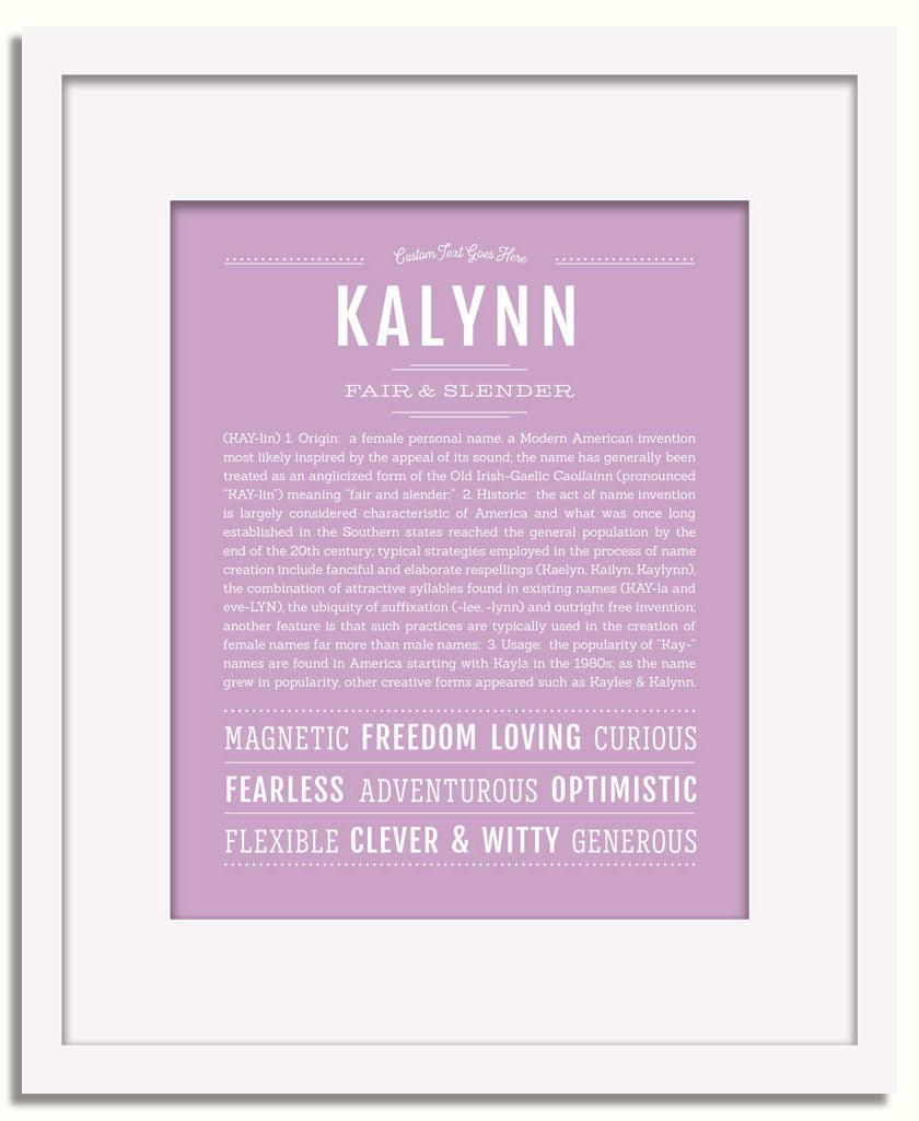 Frame Options | Lilac | White Frame, Matted