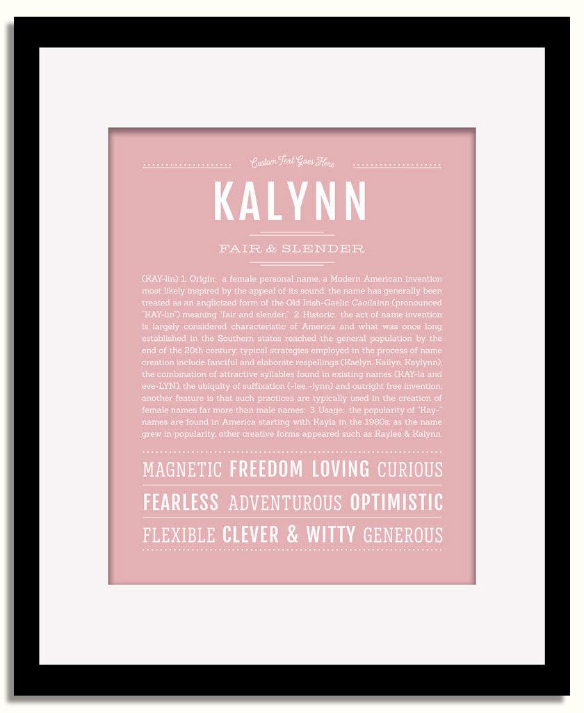 Frame Options | Dusty Rose | Black Frame, Matted