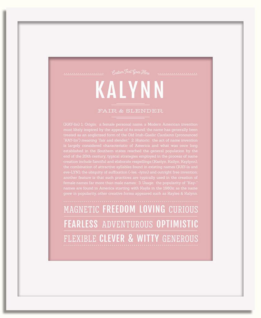 Frame Options | Dusty Rose | White Frame, Matted