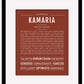 Kamaria | Name Art Print