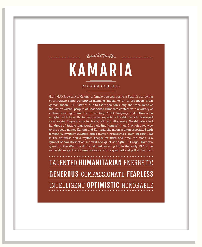 Kamaria | Name Art Print