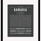 Kamaria | Name Art Print