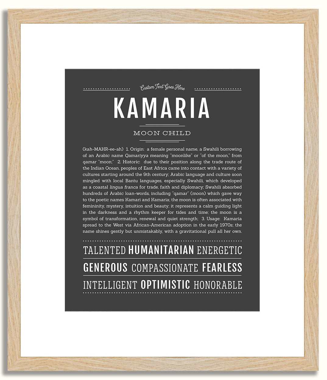 Kamaria | Name Art Print