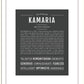 Kamaria | Name Art Print