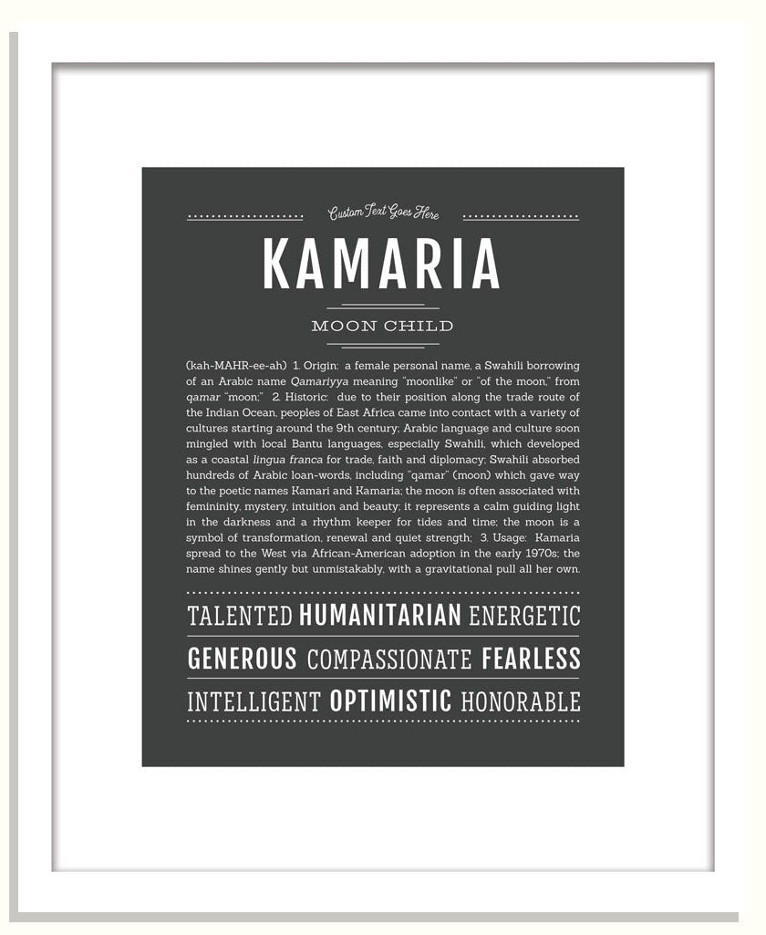 Kamaria | Name Art Print