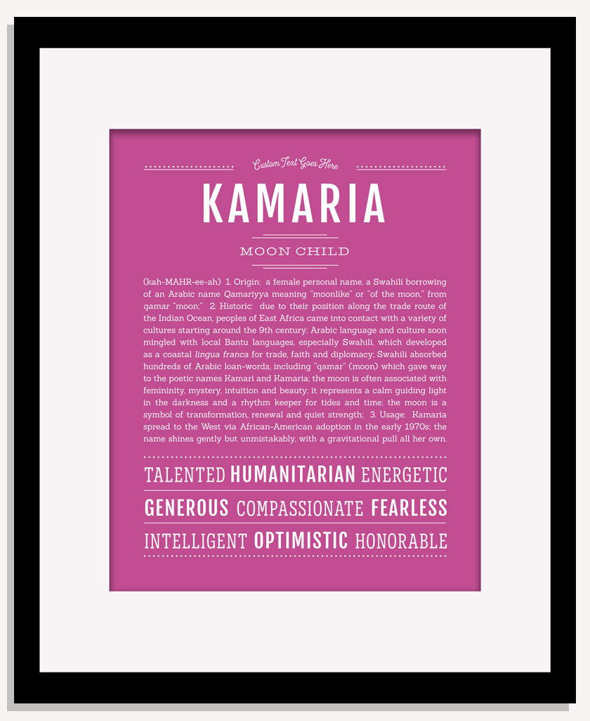 Kamaria | Name Art Print