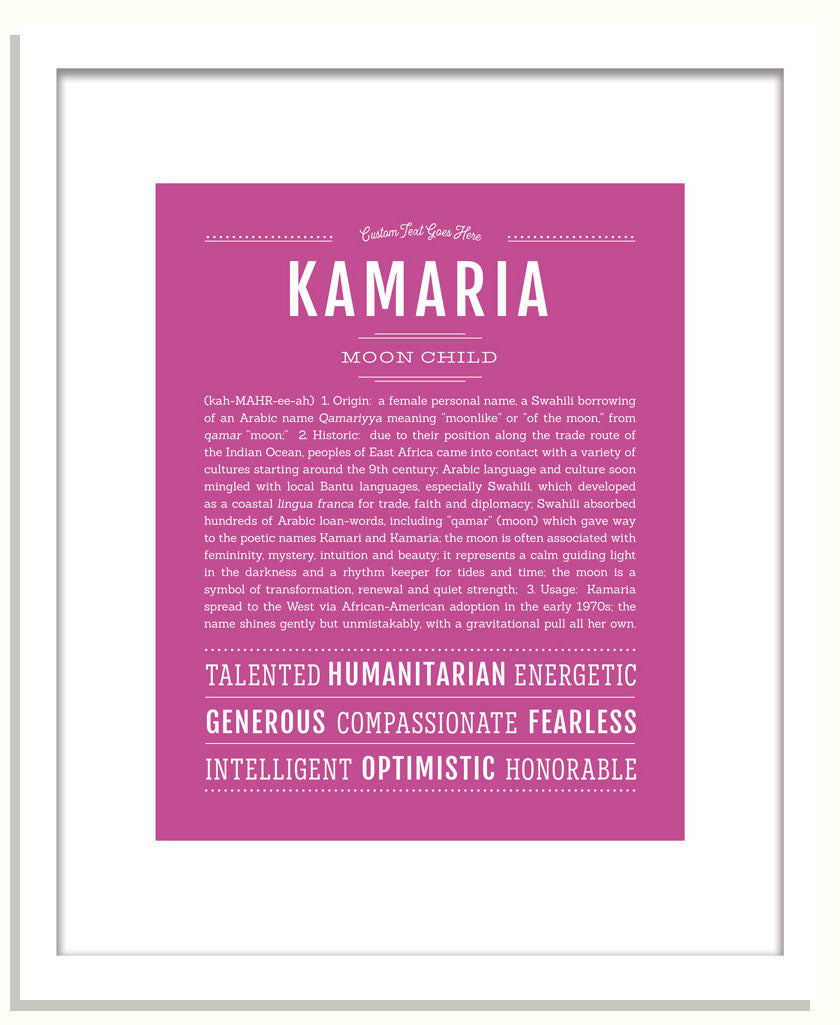 Kamaria | Name Art Print