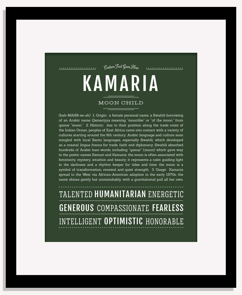 Kamaria | Name Art Print