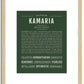 Kamaria | Name Art Print