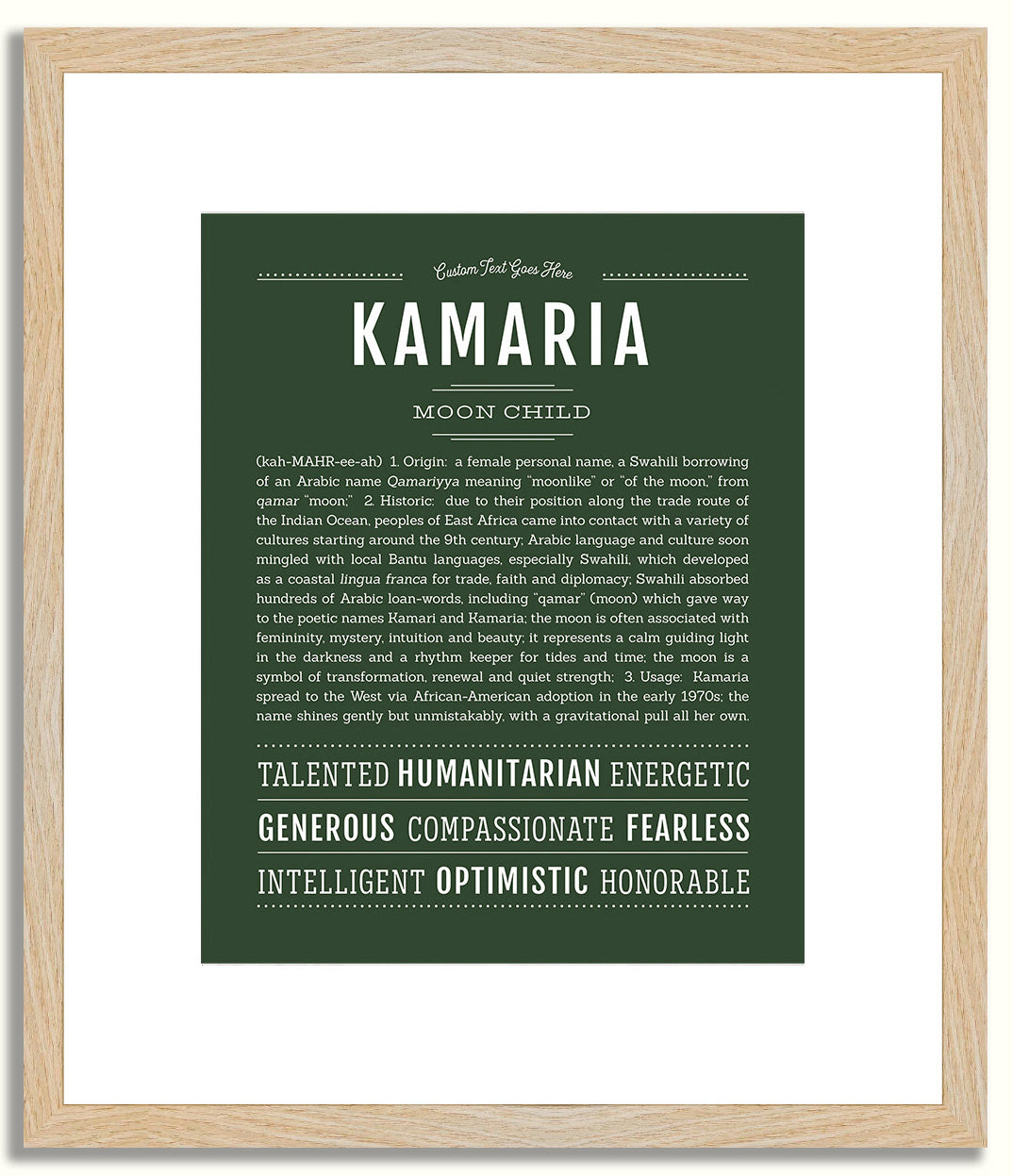 Kamaria | Name Art Print