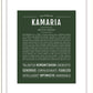 Kamaria | Name Art Print