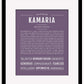 Kamaria | Name Art Print