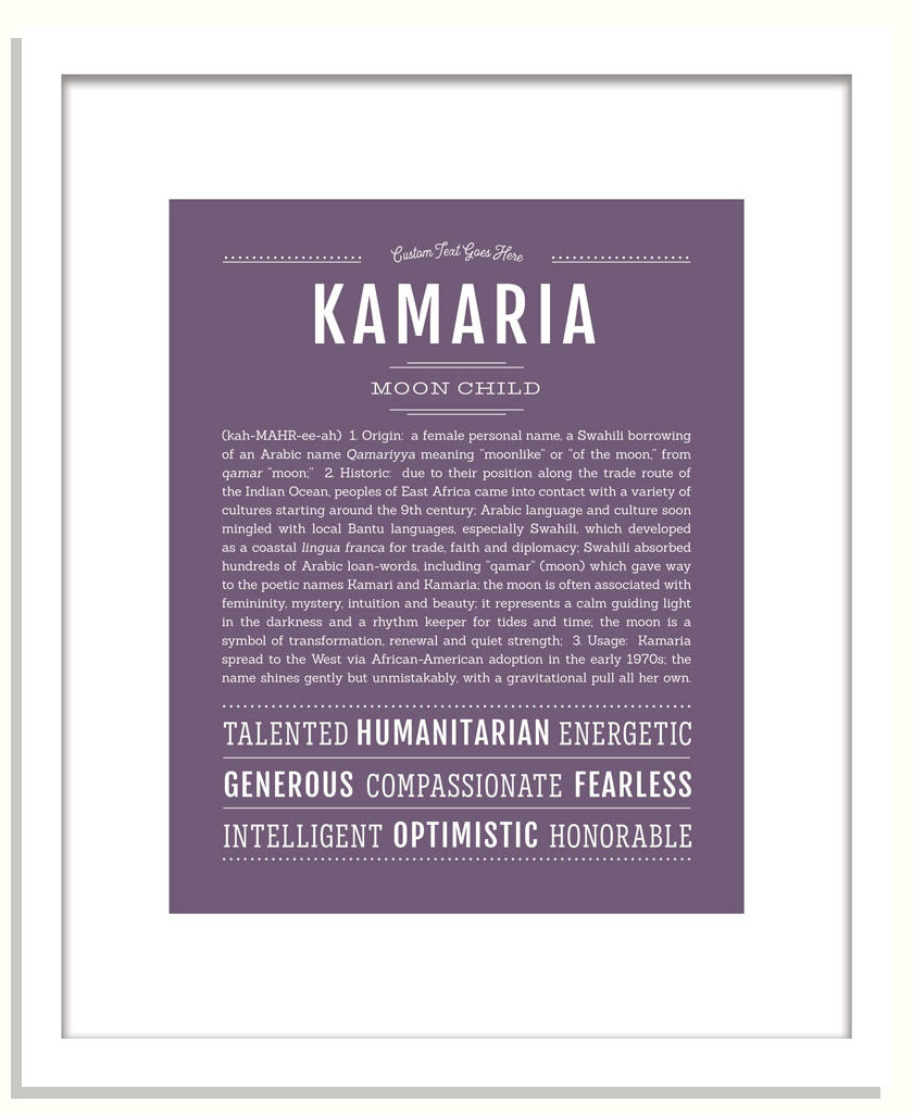 Kamaria | Name Art Print