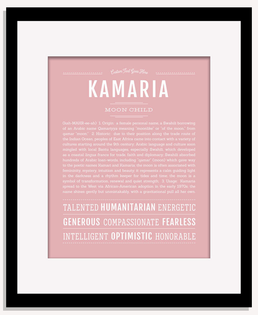 Kamaria | Name Art Print