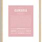 Kamaria | Name Art Print