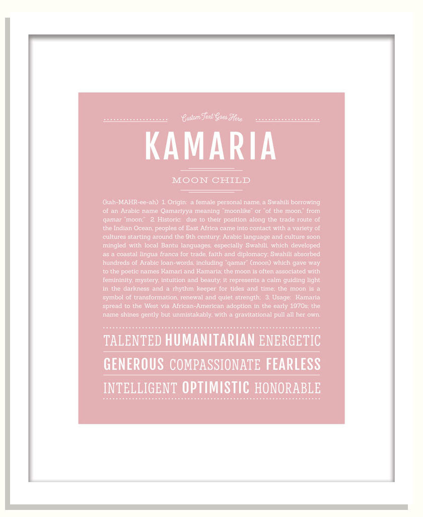 Kamaria | Name Art Print