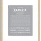 Kamaria | Name Art Print