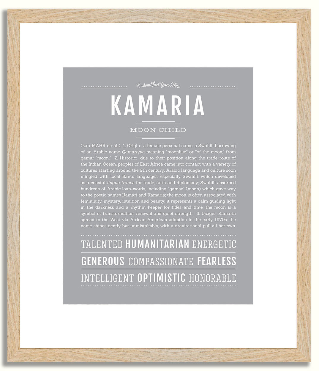 Kamaria | Name Art Print