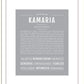Kamaria | Name Art Print